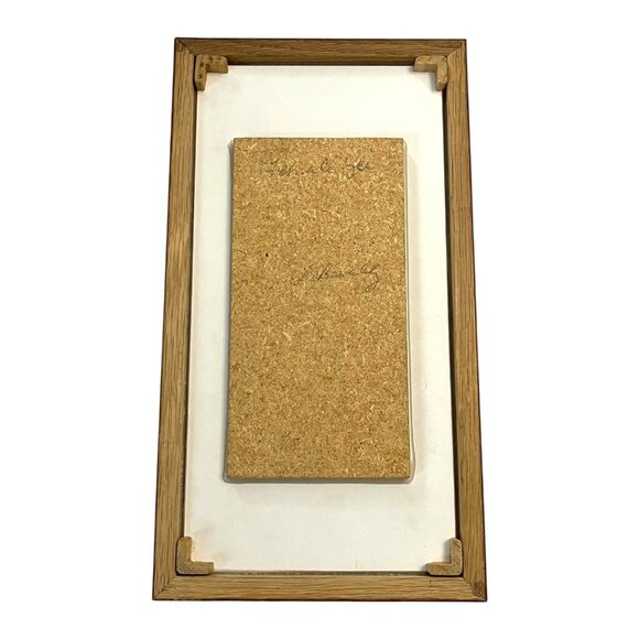 Framed Navajo Sand Art – “Female Yei” by L. Benally – 13 x 7” – Traditional Nati - Picture 2 of 3